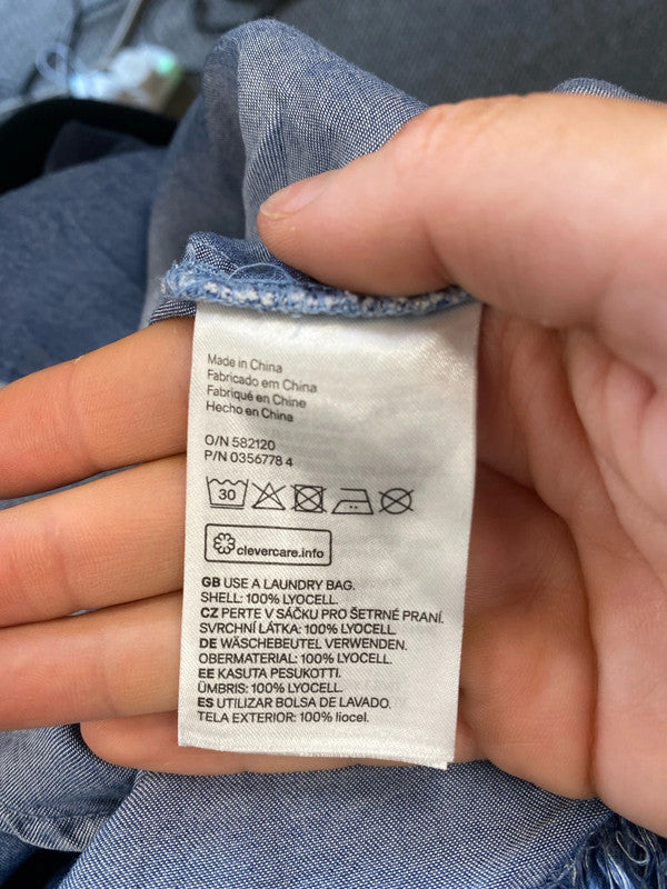 Fun and flirty H&M denim wash dress uk 14 NC001