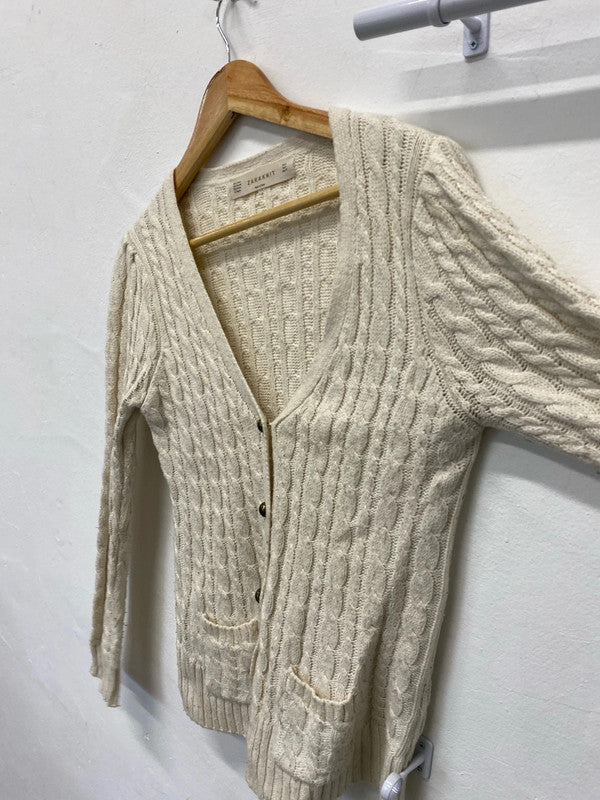 Fabulous Cream knit cardigan mohair cotton blend UkL JB001