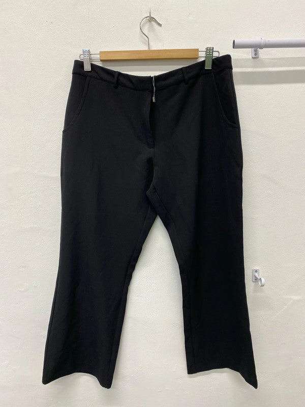 Fabulous Black cropped formal trousers Uk12 Sosandar LW005