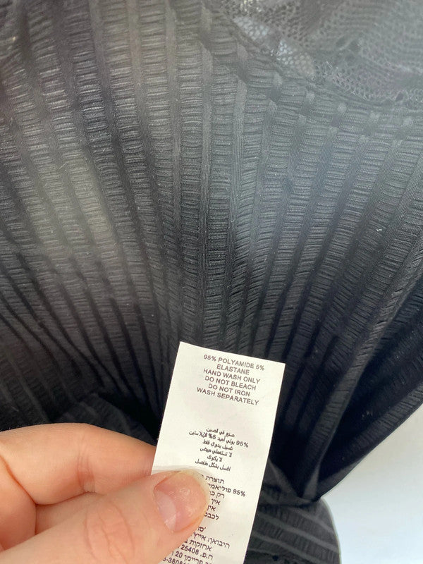 Missguided Gorgeous Black Lace Slip Lingerie UK 12 PJ001