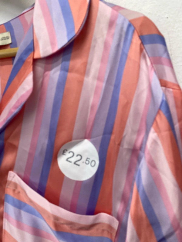 Fabulous Rainbow Pastel stripe New Pyjamas Uk20-22 TU #113 LK006