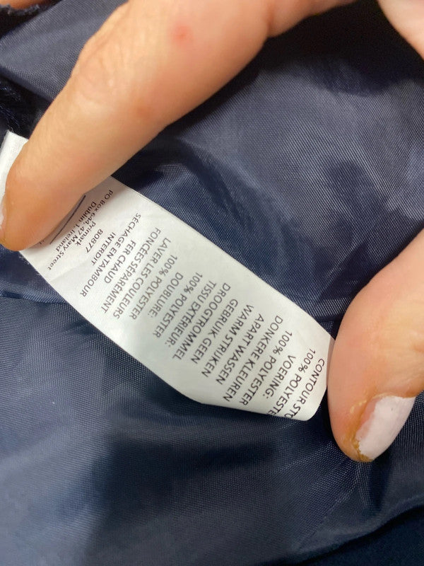 Stunning Navy sheer mesh with slip party occasion dress classy Uk10 MA003