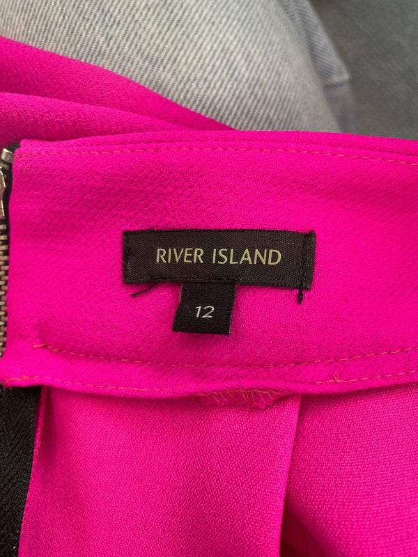 River Island Fabulous Hot Pink Mini Skirt UK 12 NN001
