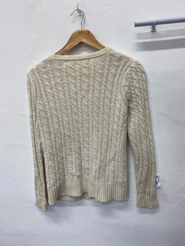 Fabulous Cream knit cardigan mohair cotton blend UkL JB001