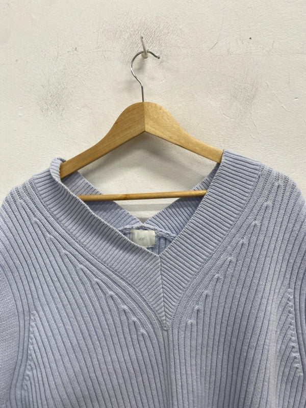 Lovely h&m lilac knit sleeveless jumper UK L NC001