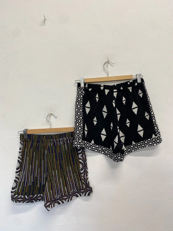 Lovely duo of h&m patterned shorts UK 8 #2 RF001