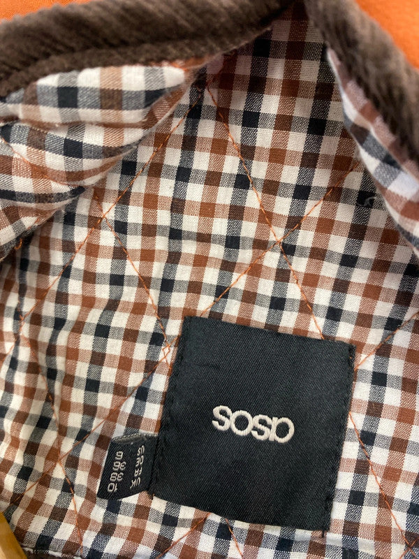 Classic Asos Burnt Orange quilted jacket Uk10 NS003