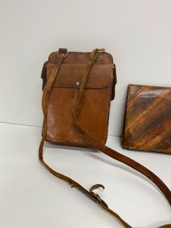 Unbranded Vintage Leather Bags Trio KD001
