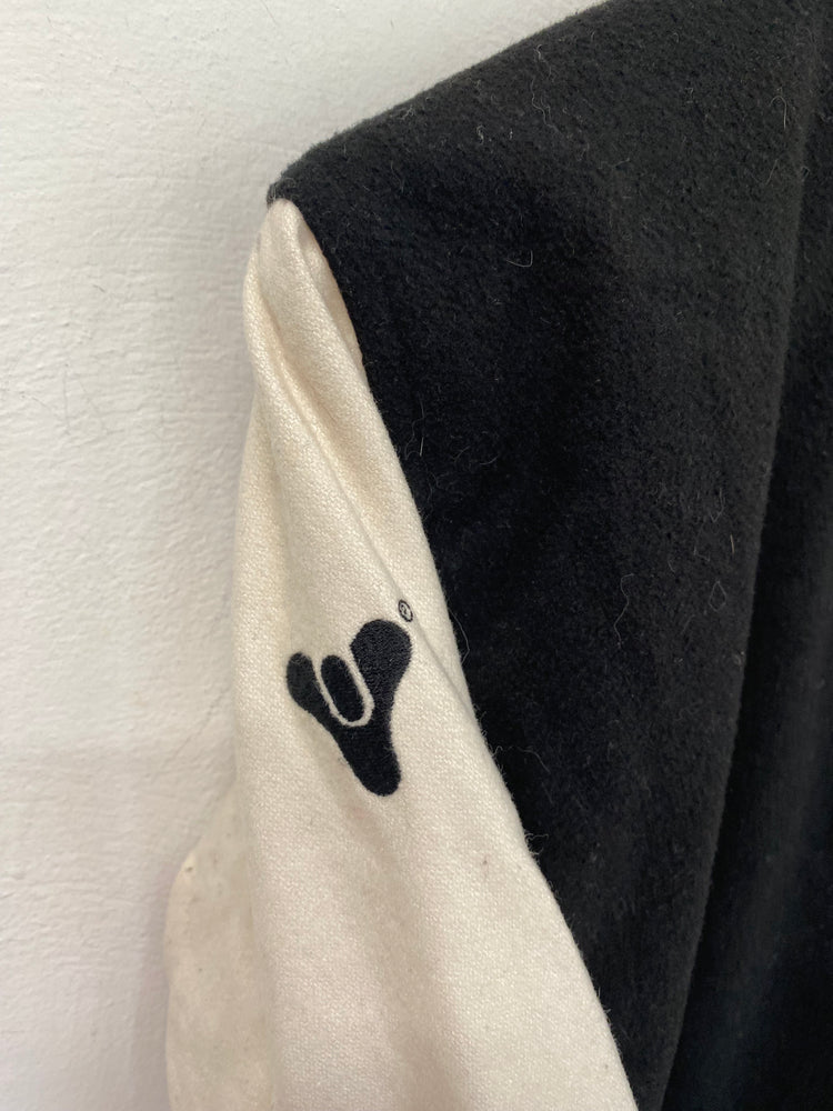 Geek chic Insert Coin letterman bomber jacket Destiny game Med JR001