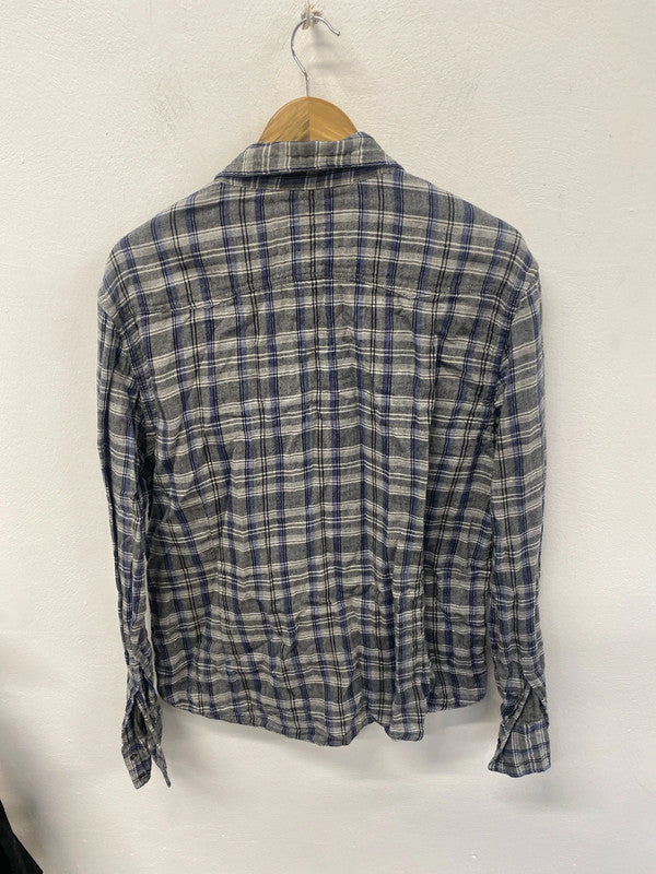 Classic Loft western shirt grey navy super soft cowboy feel XL FE001
