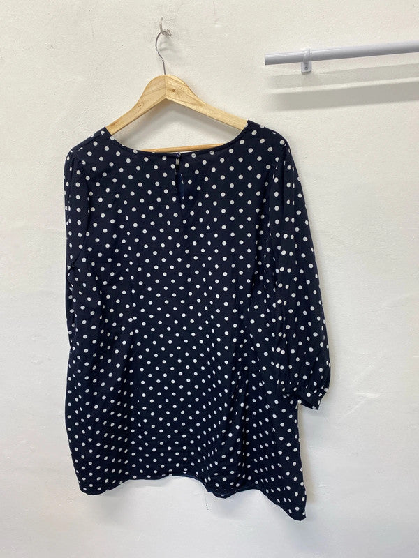Fabulous Spotty tunic navy & White from Marisota Uk20 IM001