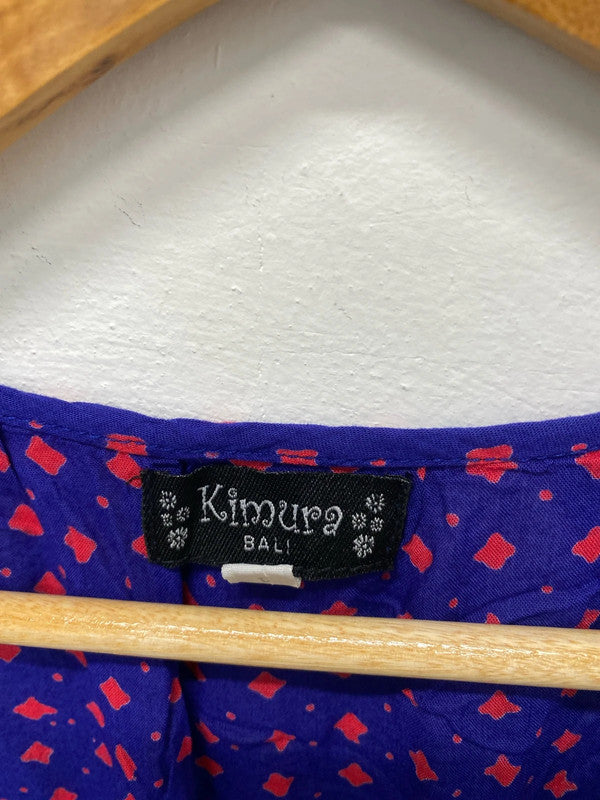 Fabulous Bali Blue & Red pool cover up One Size MS002