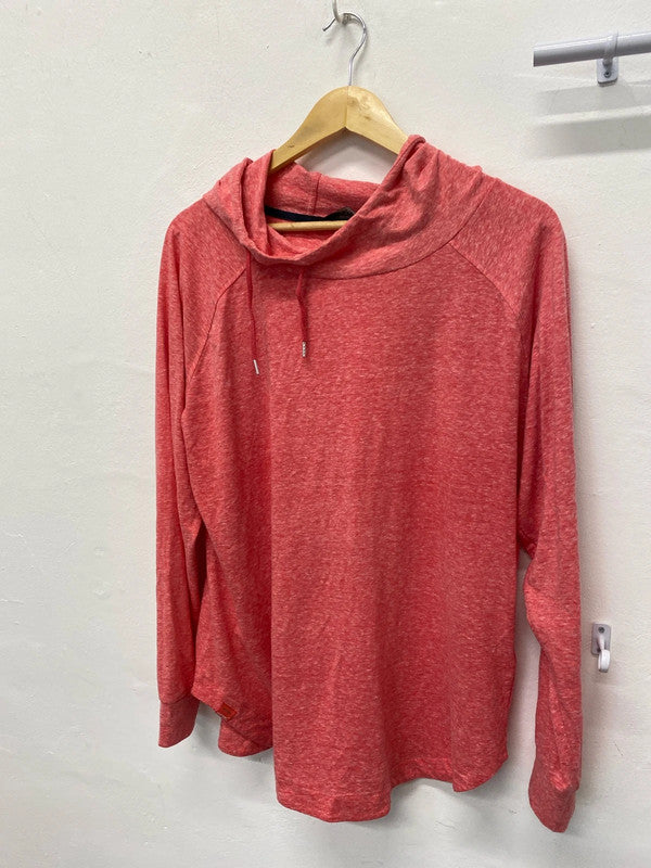 Fabulous Coral marl hoodie Uk20 Regatta cute off centre toggles YM001