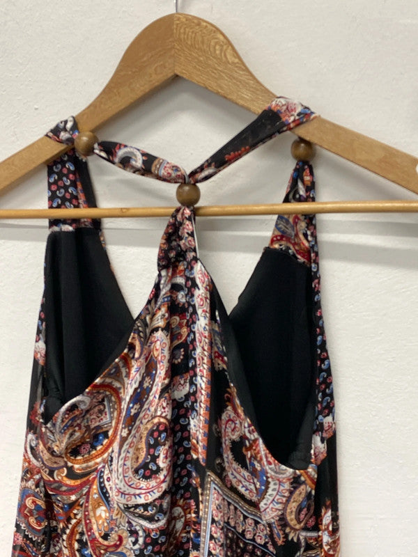 Fabulous new Blue Vanilla Midaxi Uk8 ethnic pattern floaty romantic LL003