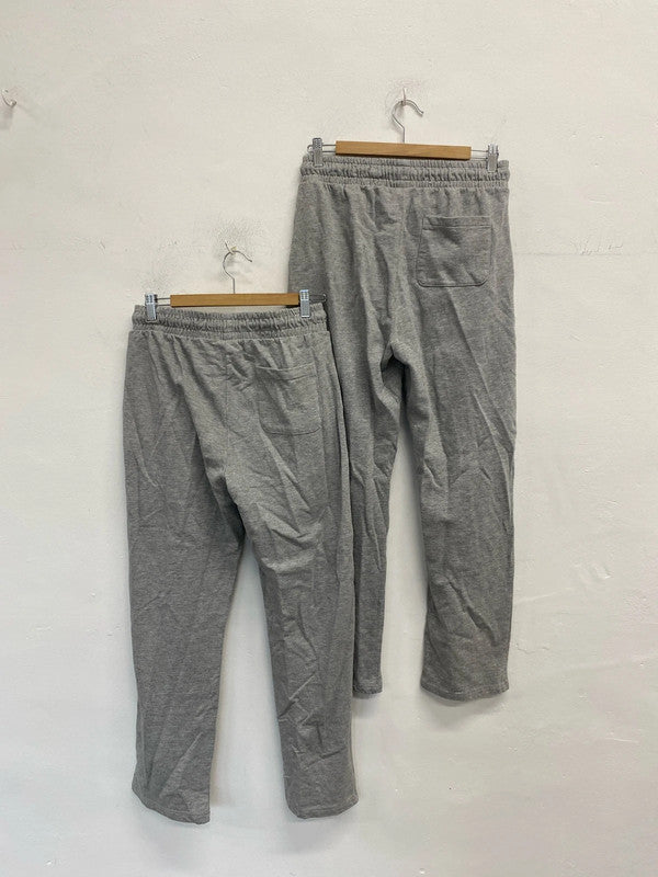 Lovely cotton trades duo of wide leg joggers grey UK M SD001