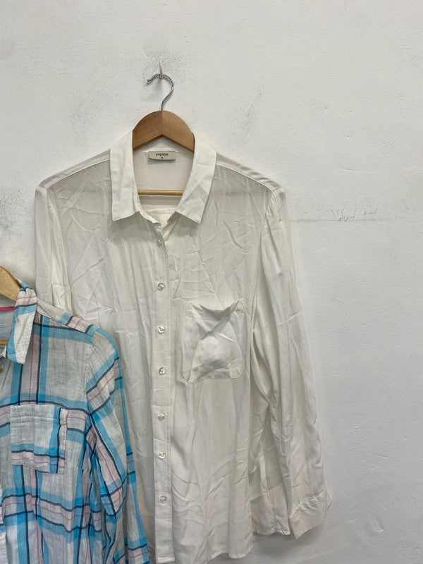 Lovely trio of shirts soon heritage papaya UK 16-18 #8 KW002