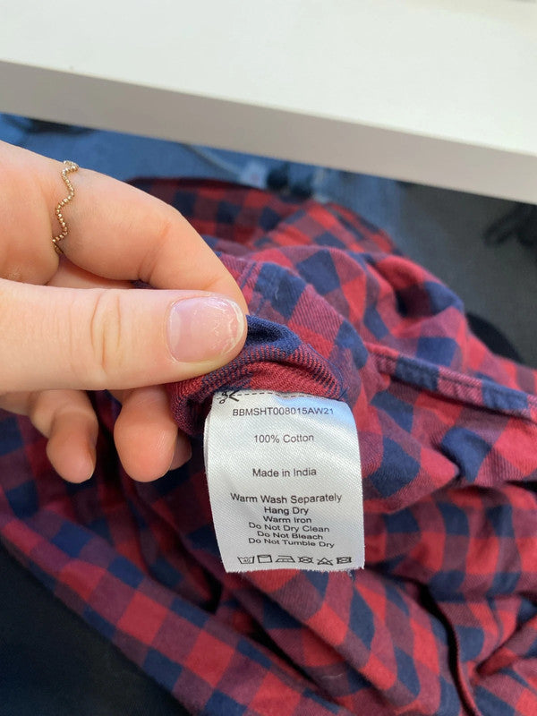 Fun and fabulous brakeburn check flannel shirt uk 12 KD001