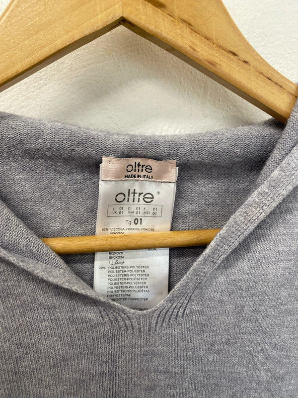 Gorgeous Oltre soft grey hoody knit S/M FE001