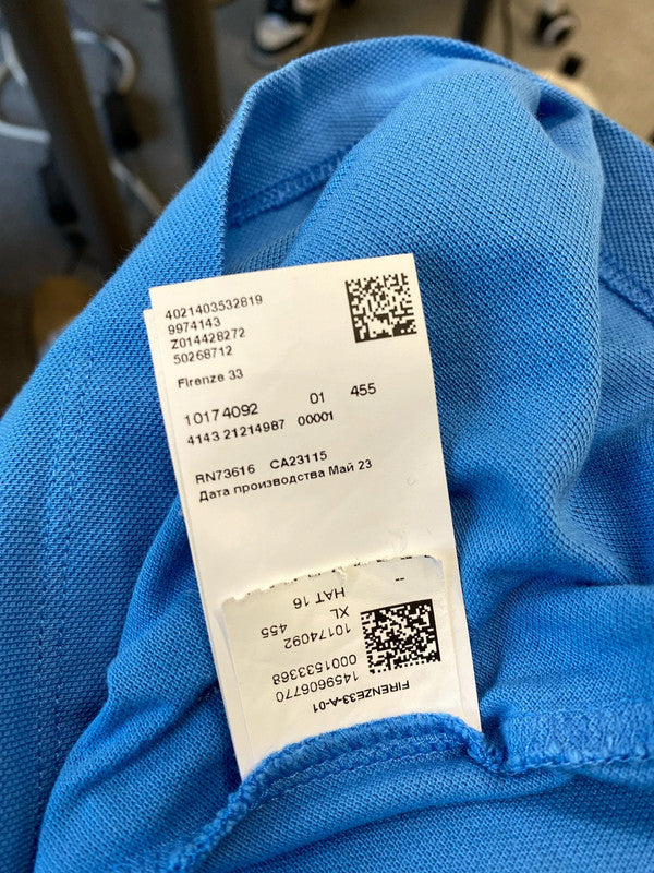 Fab Baby Blue polo shirt Pure cotton UkXL Mens Hugo Boss Black Label AT001