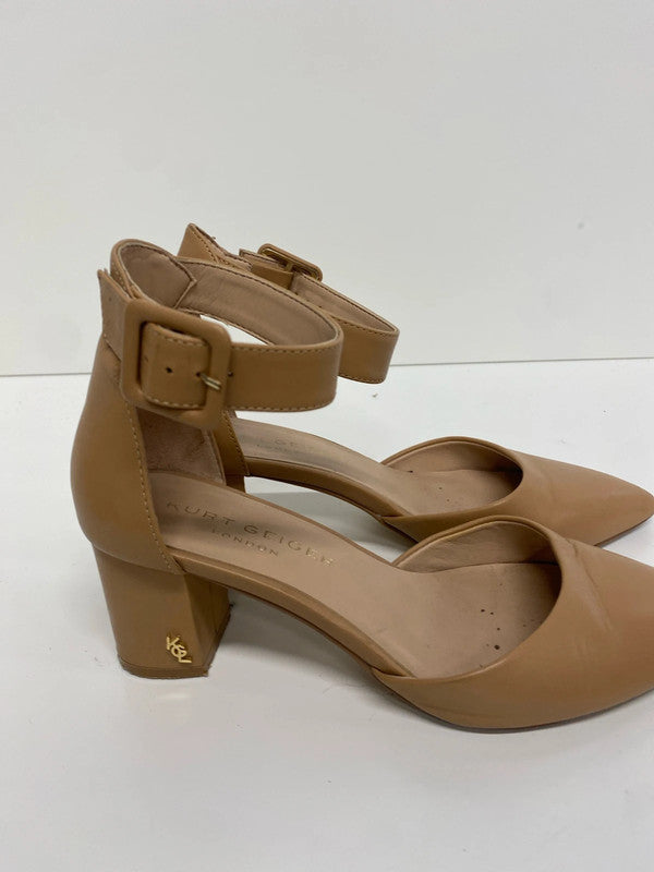 Fabulous Kurt Geiger Nude heels with ankle straps Uk4 SS002