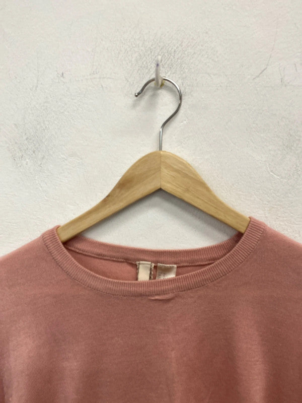 Lovely H&M pink lace hem jumper UK XL KM003