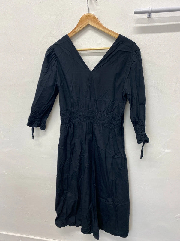 Fabulous lightweight summer black dress gypsy boho vibes Uk14 M&S LB005