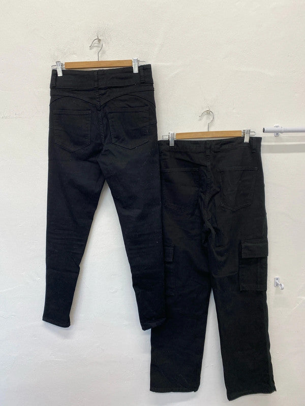 Fabulous Duo of jeans & cargos from New Look Uk8 black JM008
