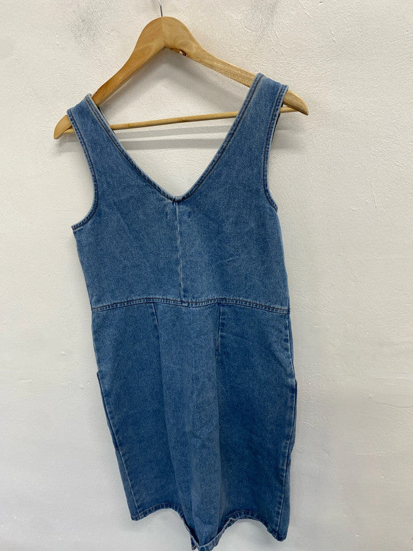 Lovely papaya denim dress pinafore UK 12 AO001