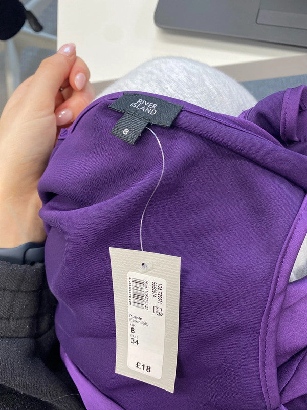 Lovely river island nwt purple cami UK 8 KM004