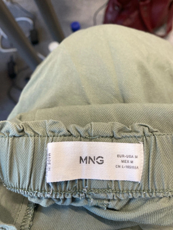 Fabulous Mango Sage green cropped trousers UkM LB004