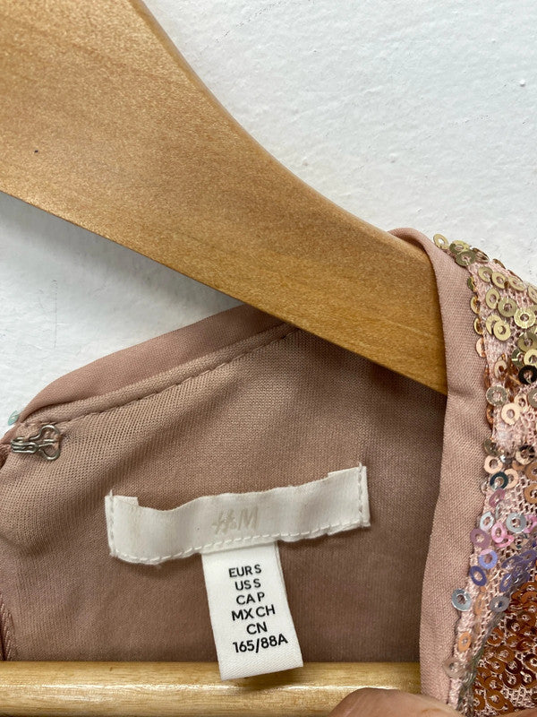 Fabulous H&M iridescent Sequin Dress UkS mini dress festival party JM008