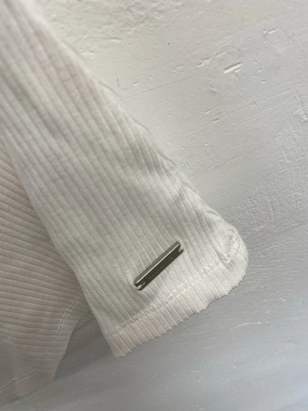 Fabulous All Saints white Stef Tank ribbed top Uk14 AC002