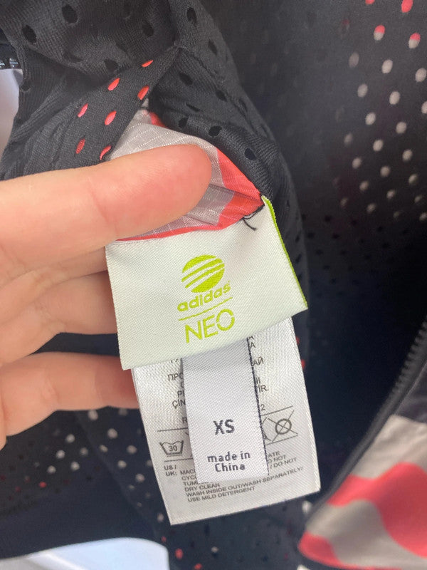 Adidas Neo Sporty Red Grey & Black Stripe Jacket Size XS GK002