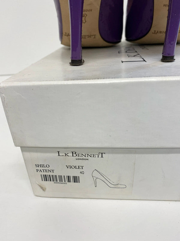 Fabulous LK Bennett Shilo Patent purple heels Uk7 occasion event JP001