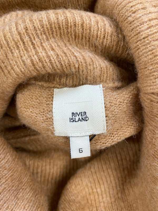 Stylish River Island knitted jumper dress uk 6 KM004