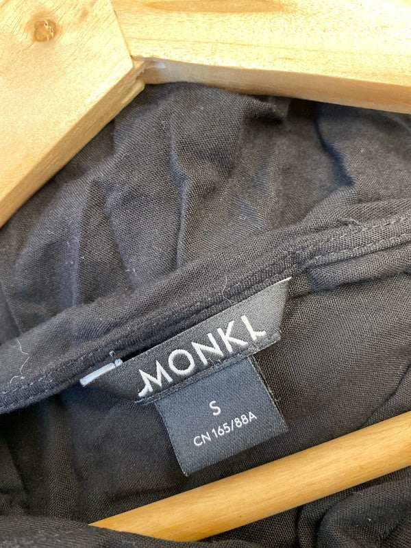 Fabulous Monki black tunic blouse UkS oversized arty boho IM001