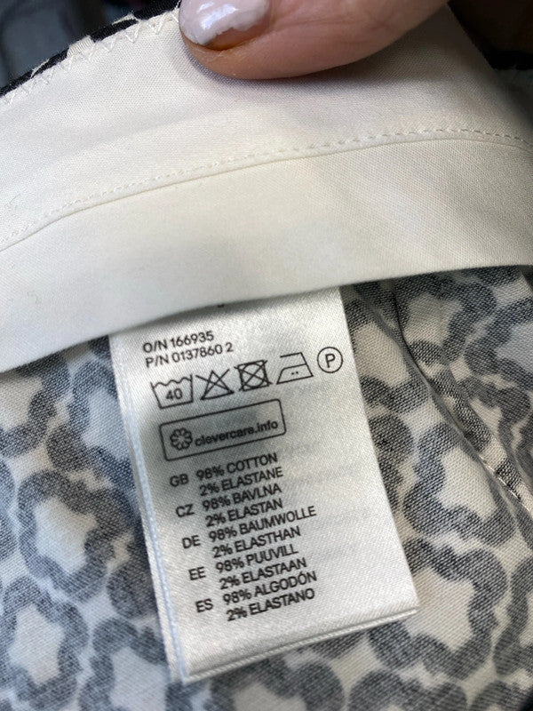 Fabulous H&M abstract slim trousers work formal Uk16 KM003