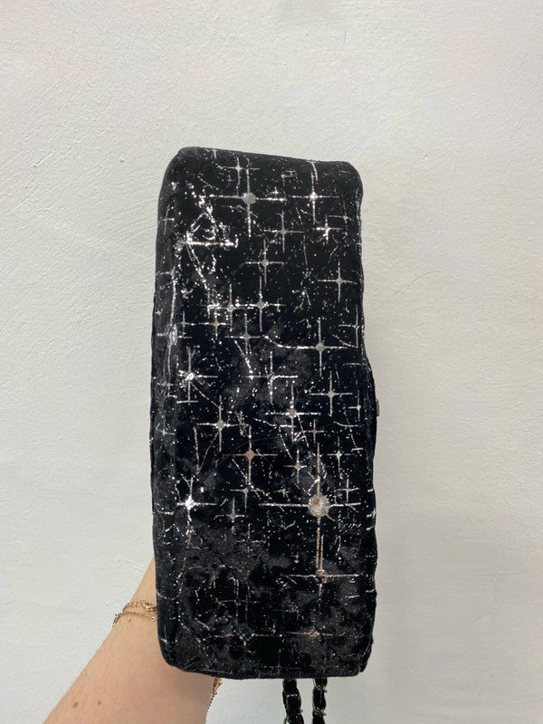 Silvy Fabulous Borsa Ecopelle Black & Silver Sparkle Handbag NC001