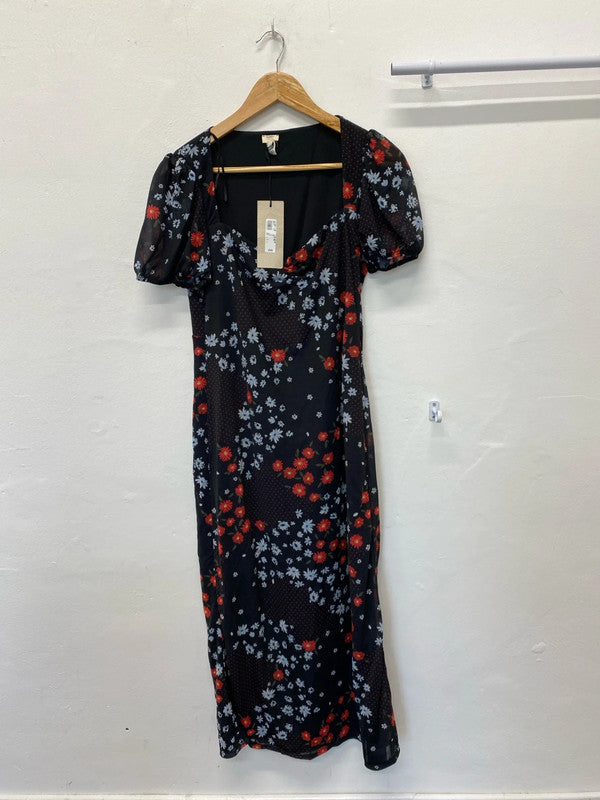 Fabulous river Island Rebooted Rebel maxi dress floral Uk10 New LL003