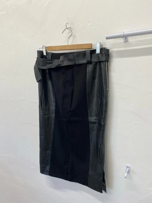 Lovely River Island Pencil skirt faux leather Uk10 MB001