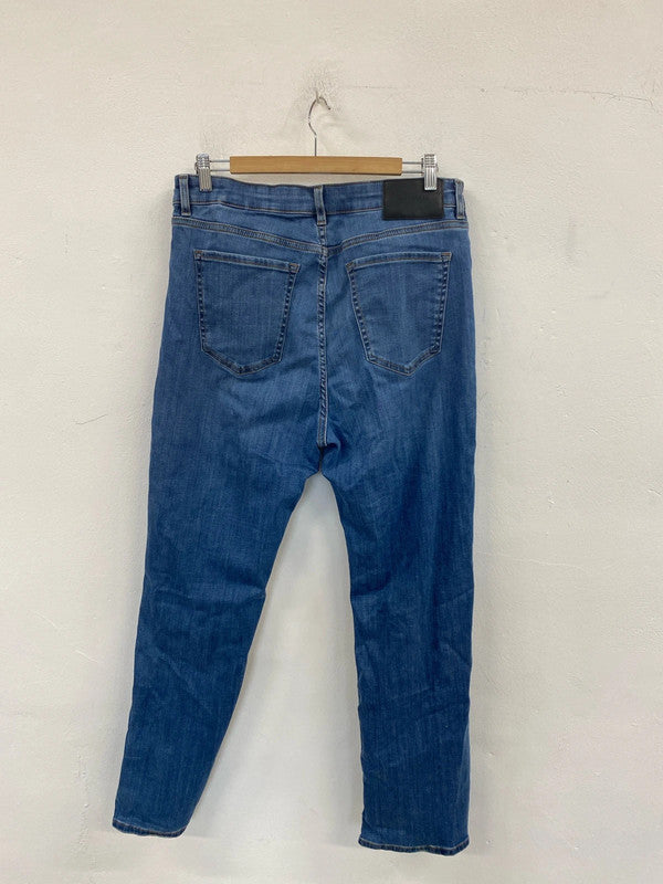 Autograph Stylish Wide Leg Jeans UK 16R MS002