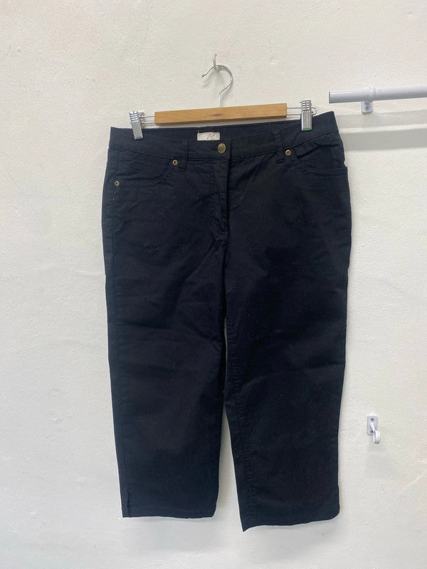 Fabulous cropped black trousers by Cheer Germany Uk12 LW005