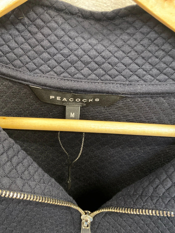 Classic gents jumper duo 1/4 Zip grandad navy M Next Peacocks #1 JR001