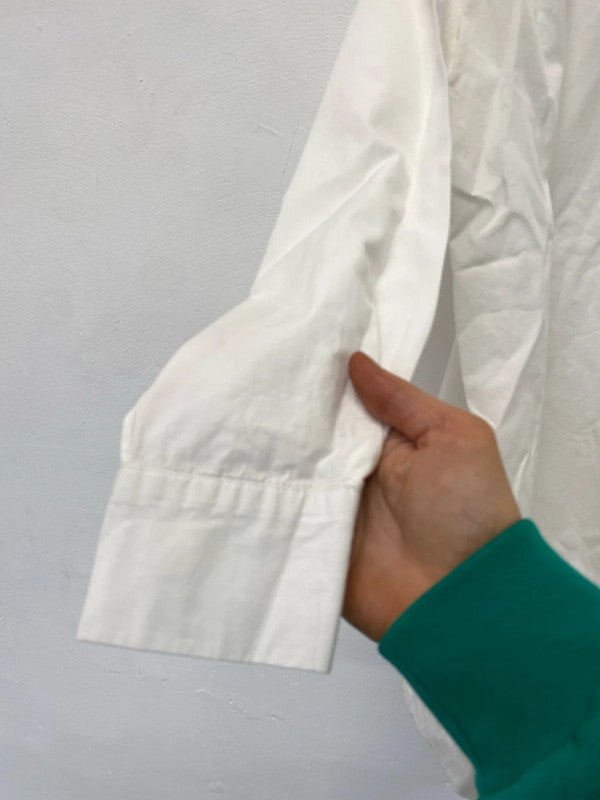 Fabulous Phase Eight white blouse dinky collar Uk12 SS002