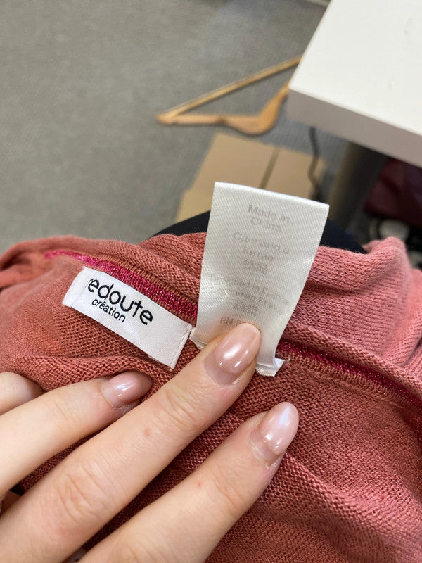 Lovely H&m salmon pink lightweight jumper UK L KM003