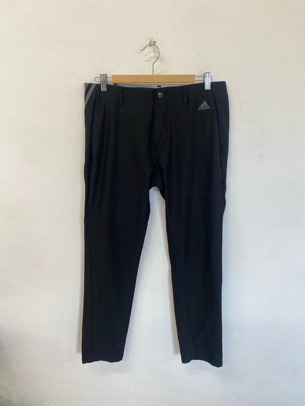 Classic Adidas black stretch golf trousers 32/34 long CN001