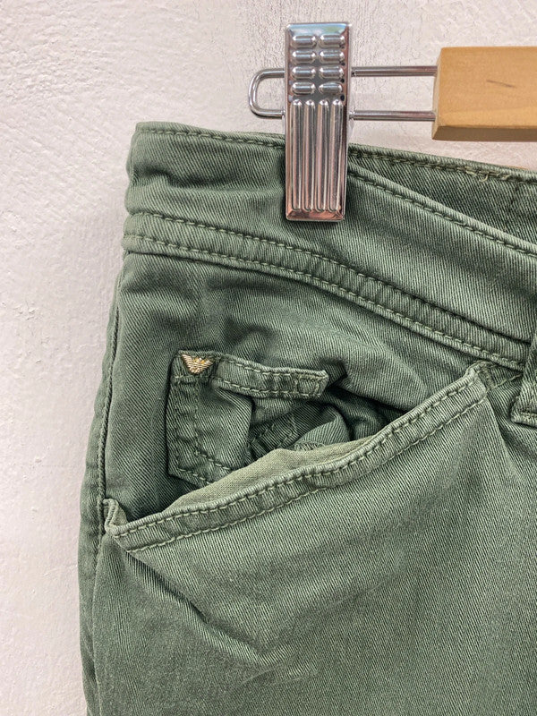 Armani Jeans Fabulous Khaki Green Straight Cut Jeans 30W UK 10 AGS01