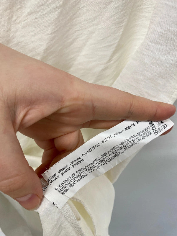 Zara Fabulous Cream Tie Front Blouse Size M KS002