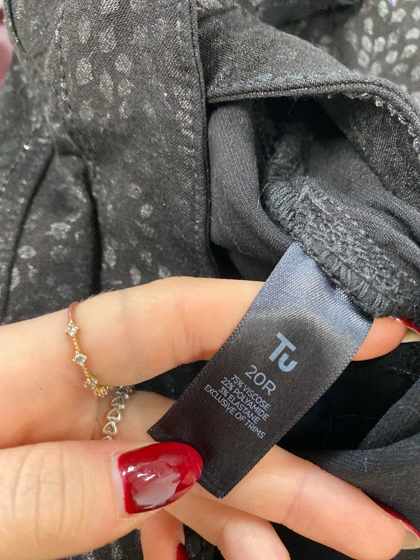 Lovely sparkly tu black shimmer spotted skinny jeans UK 20 RG021