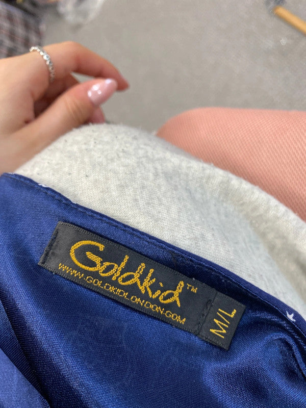 Lovely goldkid blue owl mini dress casual UK 10 JA002